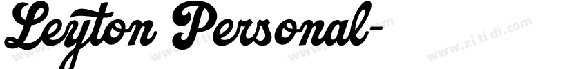 Leyton Personal字体转换